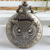 Montre gousset bronze hibou