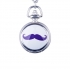 Mini montre gousset moustache violette