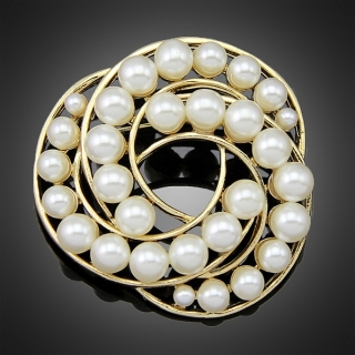 Broche "Charisse" dorée