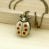 Montre collier coccinelle points rouges