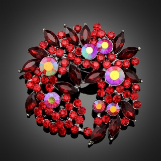 Broche "Epione" rouge