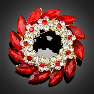 Broche "Clymène" rouge