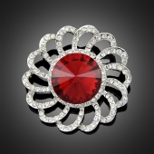 Broche "Clymène" rouge