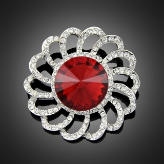 Broche "Nyx" rouge