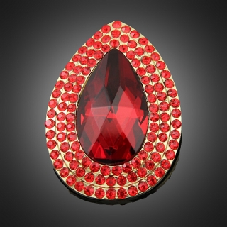 Broche "Théia" rouge