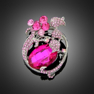 Broche "Philyra" rose