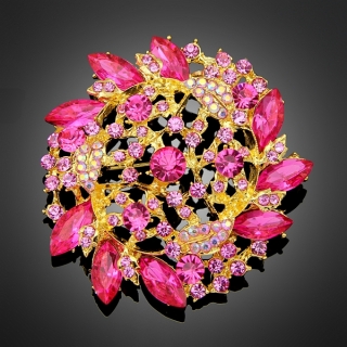 Broche "Astéria" rose