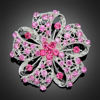 Broche "Asclépios" rose