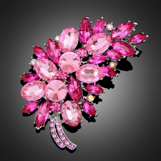 Broche "Perséphone" rose