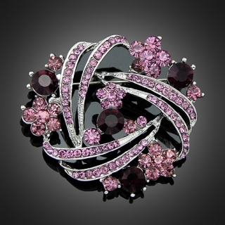 Broche "Athéna" violette