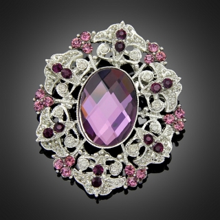 Broche "Dioné" violette