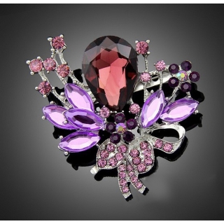 Broche "Thalia" pourpre