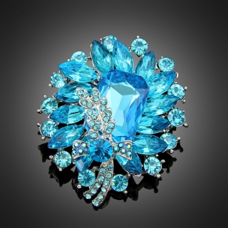 Broche "Uranus" turquoise