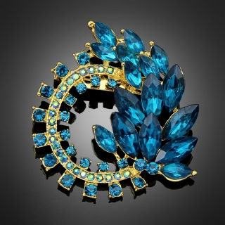 Broche "Arès" turquoise