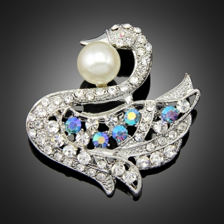 Broche blue swan