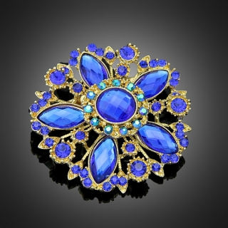 Broche "Junon" bleue