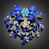 Broche "Junon" bleue