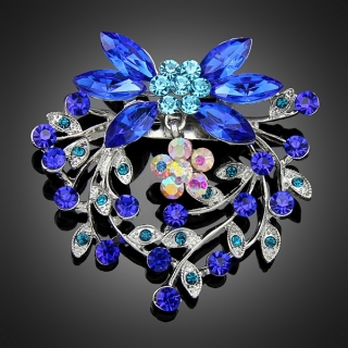 Broche "Medritrina" bleue