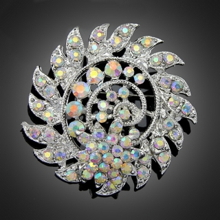 Broche "Mercure" multicolore