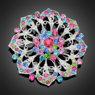 Broche "Antigone" multicolore