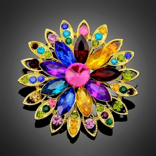 Broche "Orphée" multicolore