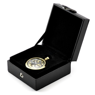 Coffret Montre Gousset cuir noir